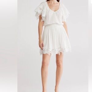 Ramy Brook Jacy Lace White Mini Dress